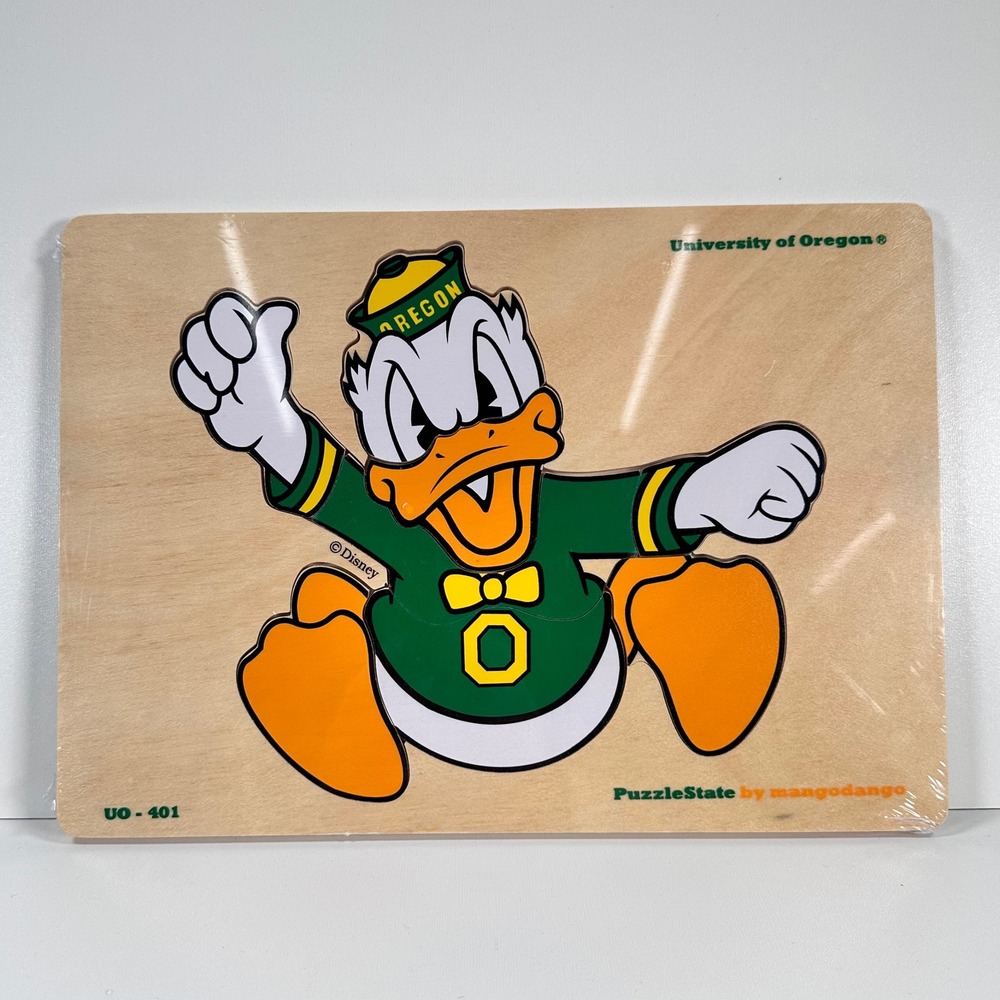 University‎ of Oregon Ducks Disney Wooden Puzzle Toddler Sensory Memory Toy